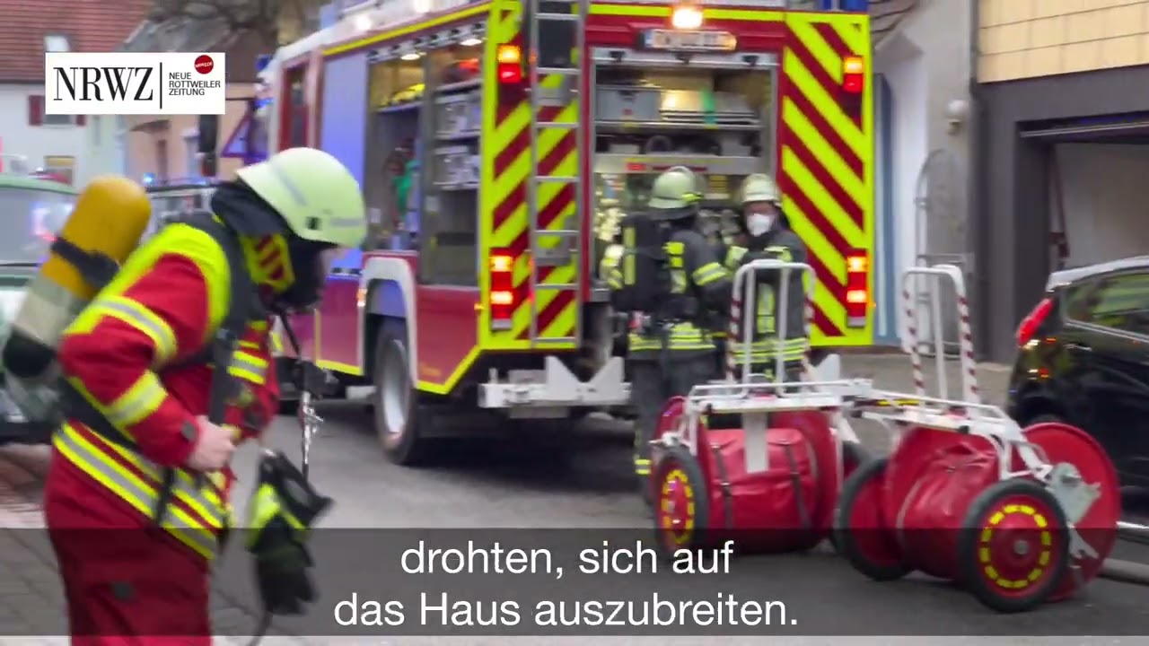 Drohender Gebäudebrand in Deißlingen-Lauffen.