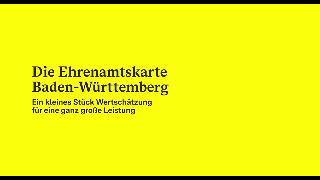 Ehrenamtskarte Baden-Württemberg: Anerkennung & Wertschätzung