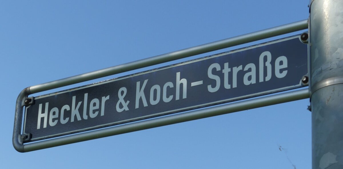 Heckler und Koch-
Straße in Oberndorf. Fotos: him
