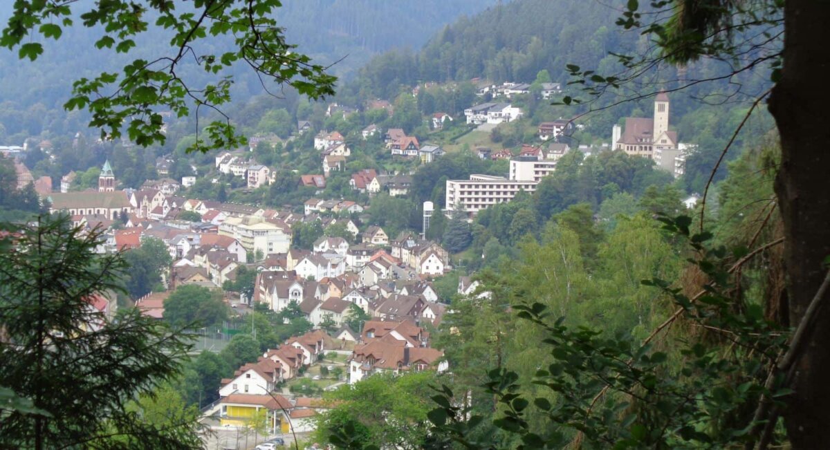 Schramberg: Blick vom Bergstöffel auf Bühle Gut Berneck und Krankenhaus. Archiv-Foto: him
