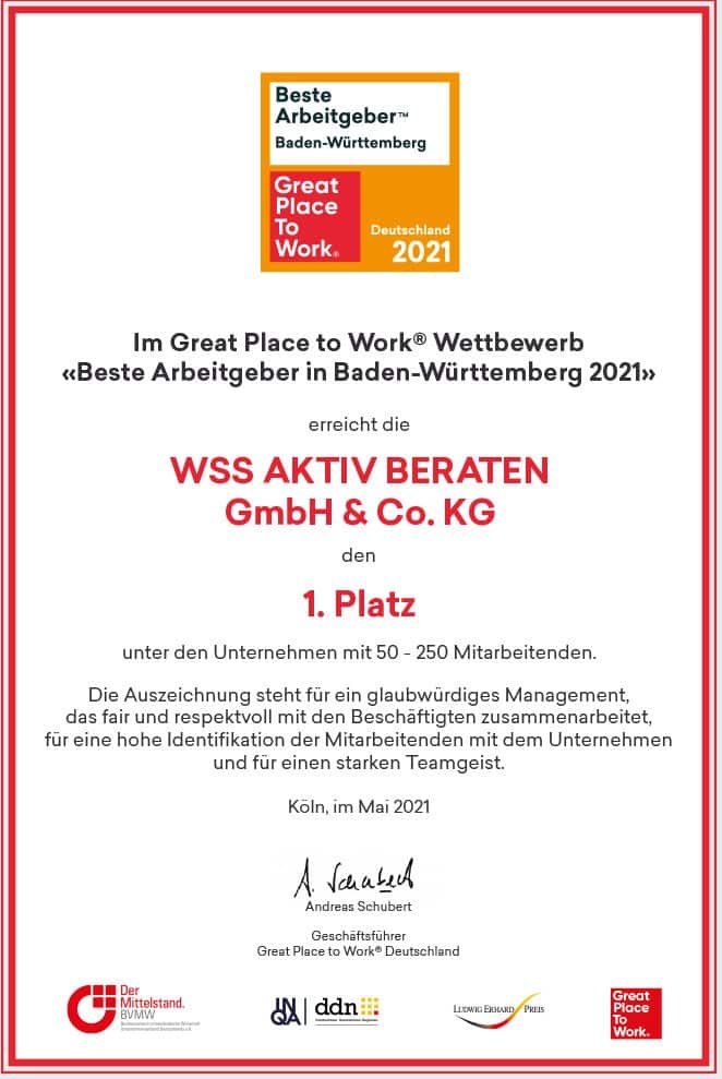 WSS AKTIV BERATEN BW Platz 1