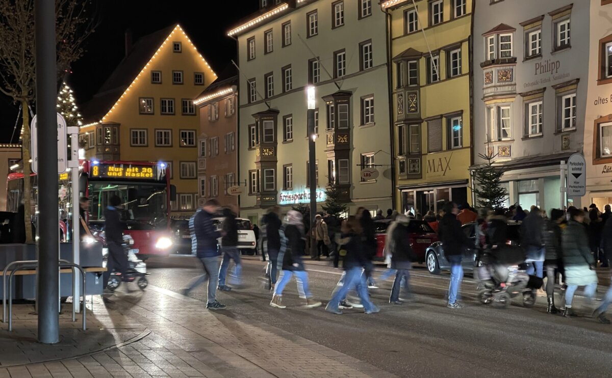 Corona-Spaziergang in Rottweil. Archiv-Foto: gg