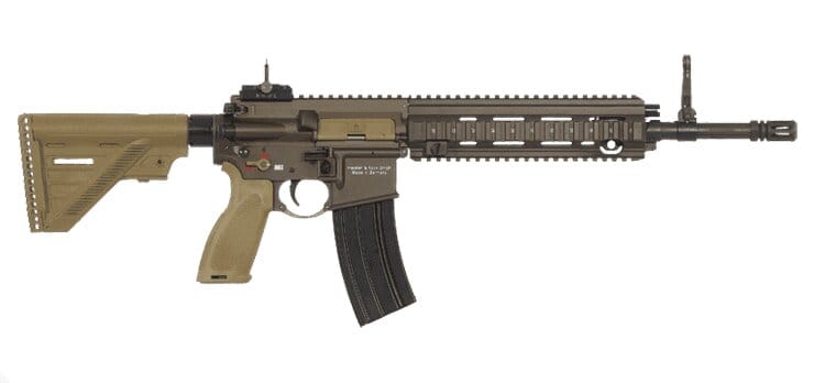 Die Weiterentwicklung dieses Gewehrs HK 416 A5 würde HK der Bundeswehr gern verkaufen: Das HK416 Abbildung von der HK-Homepage. Screenshot: him