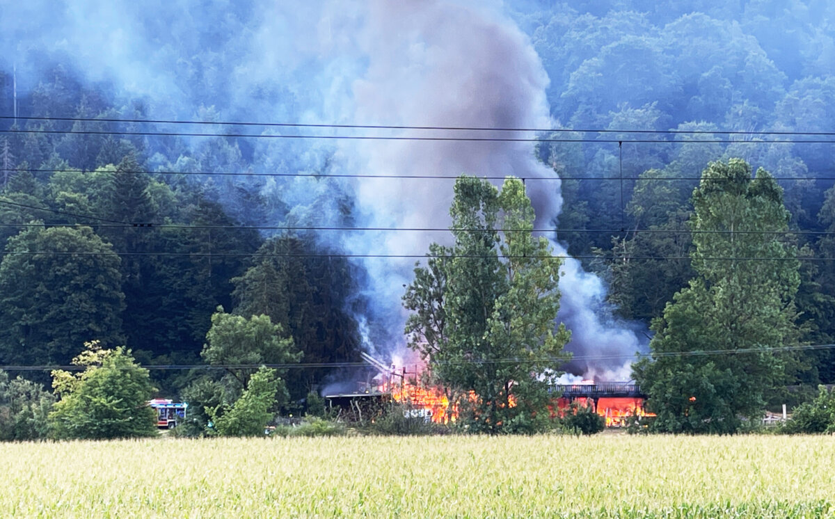 Feuer bei Sulz. Foto: gg