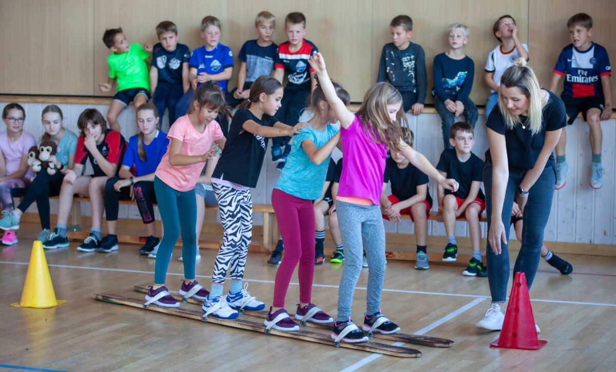 Kindersport mit dem Seedorfer Skiclub. Foto: Fritz Rudolf