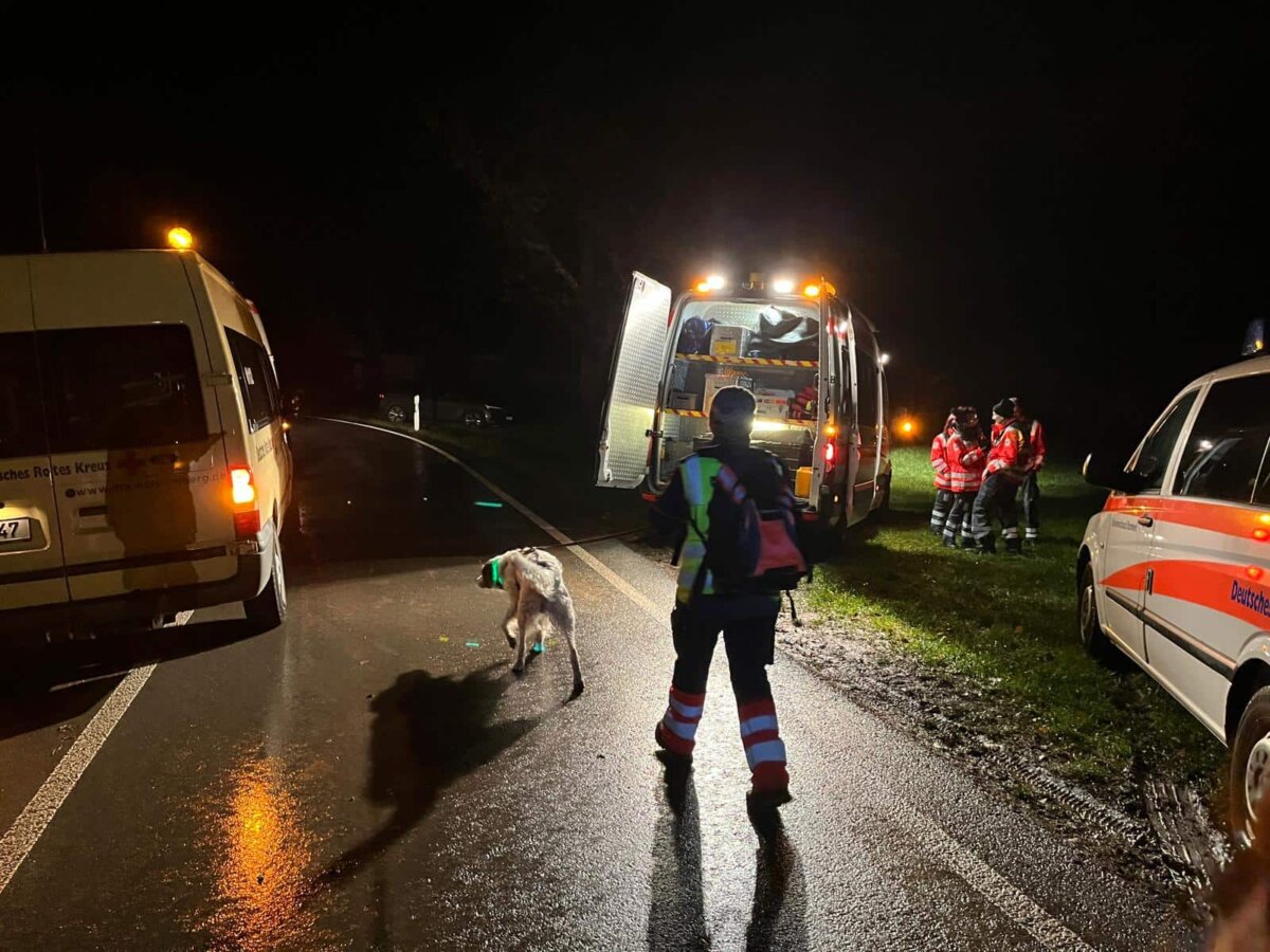 Sucheinsatz in Hardt unter Beteiligung der DRK-Bereitschaft. Foto: Christian Klemm, Blaulichtreport Rottweil
