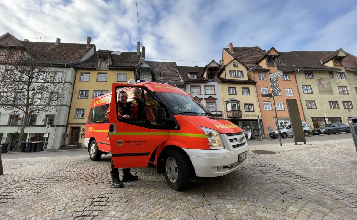 Eines der mit einer mobilen Sirene ausgestatteten Fahrzeuge der Rottweiler Feuerwehr. Foto: gg