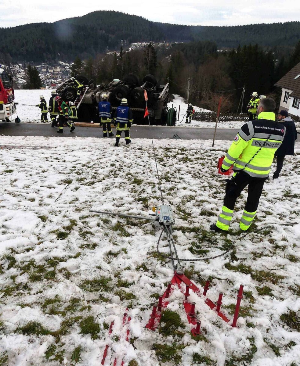 Sicherung des Unglückslasters