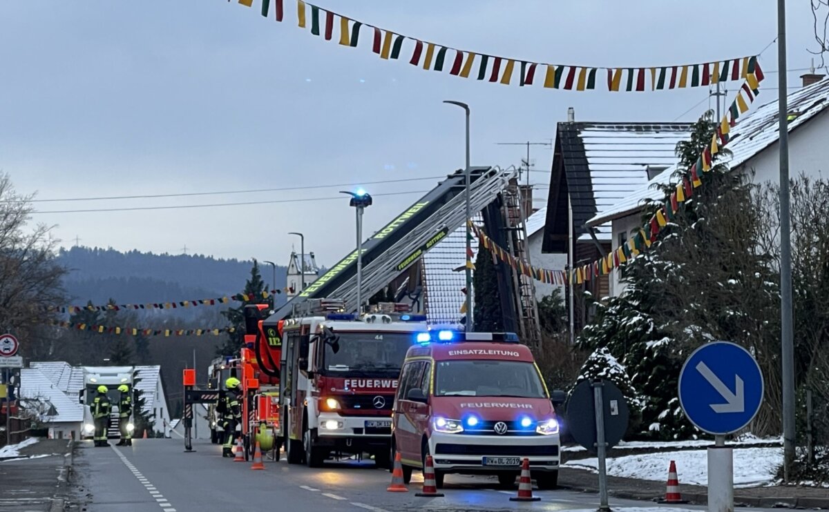 Feuerwehreinsatz in Lauffen. Foto: gg