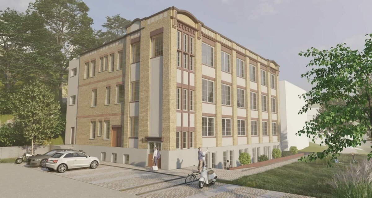 So könnte das Hotel in der ehemaligen Fabrik an der Schiltach einmal aussehen. Grafik:Melvin