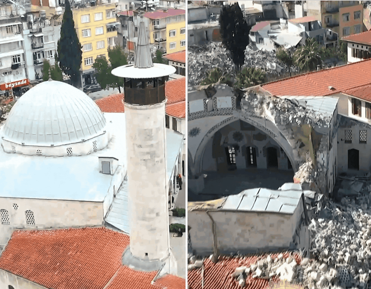 Vor und nach dem Erdbeben. Fotos: privat