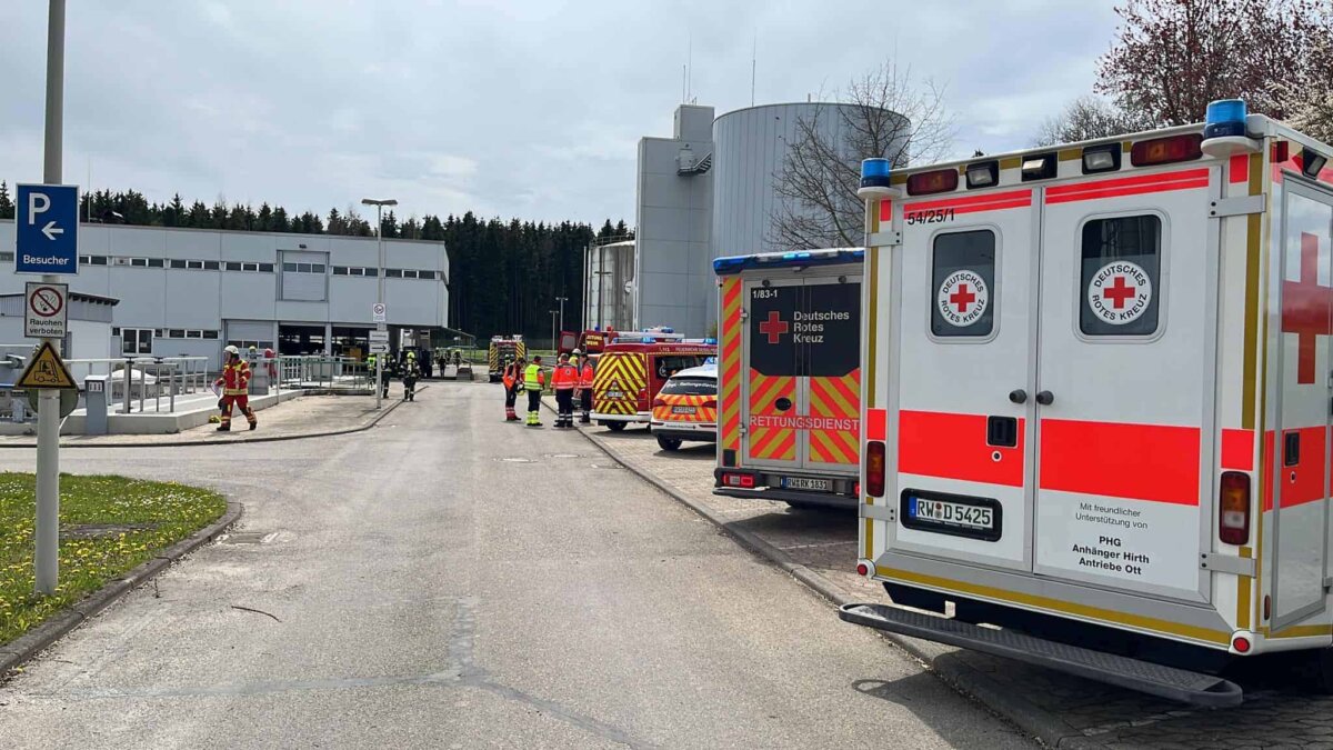 Einsatz bei der Kläranlage in Deißlingen. Foto: Blaulichtreport Rottweil, Christian Klemm