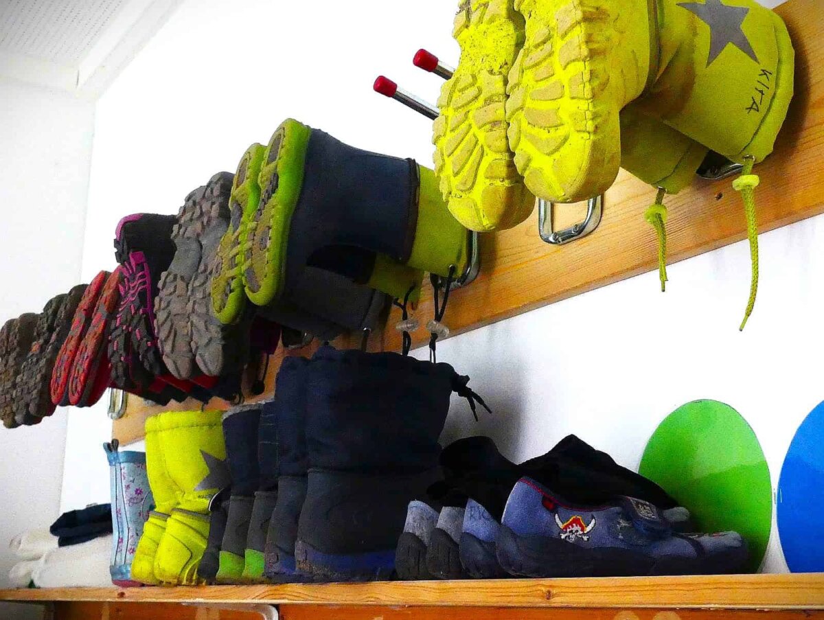 Gummistiefel in der Kita Eckenhof. Symbolfoto: him