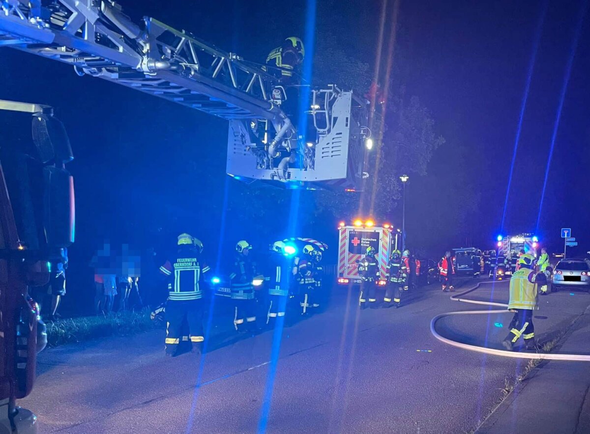Feuerwehreinsatz in Oberndorf. Foto: fw / Sven Haberer