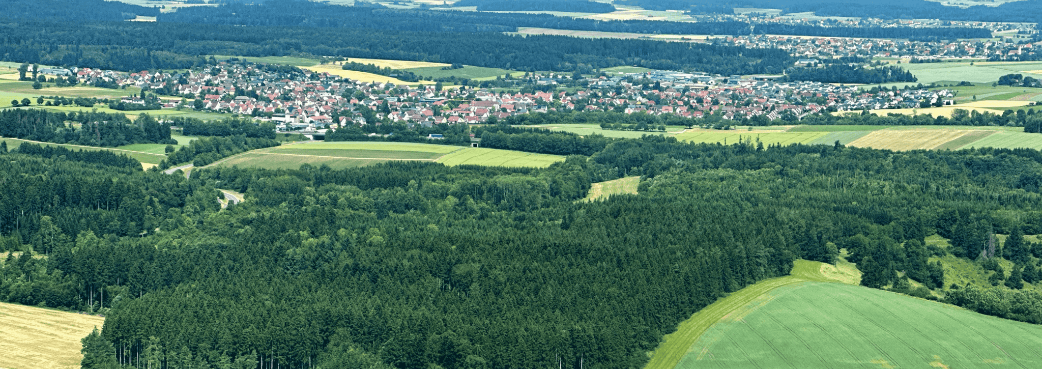 Vom Testturm aus gesehen: die Gemeinde Villingendorf. Foto: gg