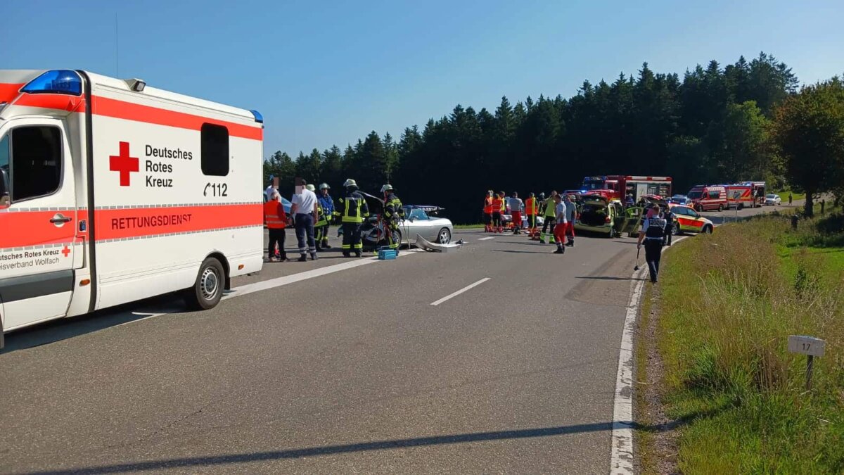 Unfall bei Tennenbronn. Foto: him