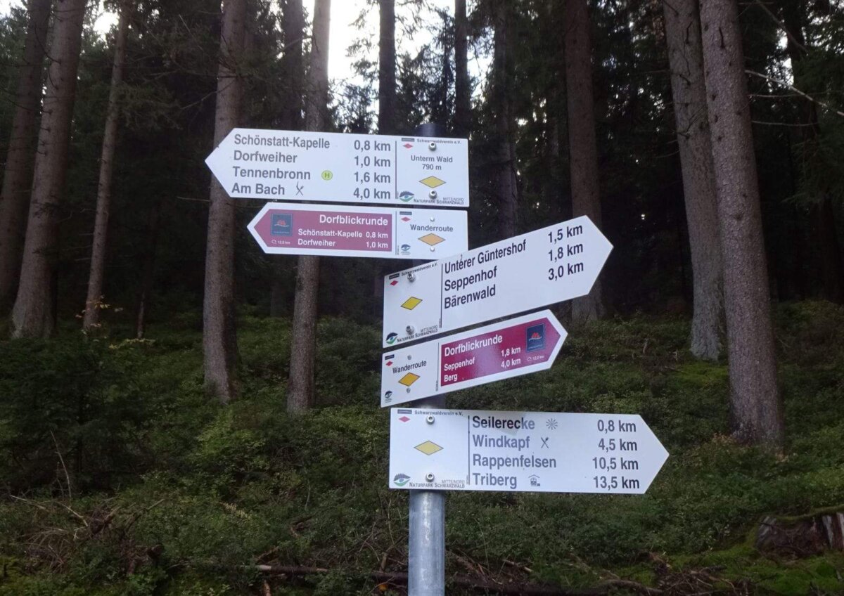 Bestens ausgeschildert.