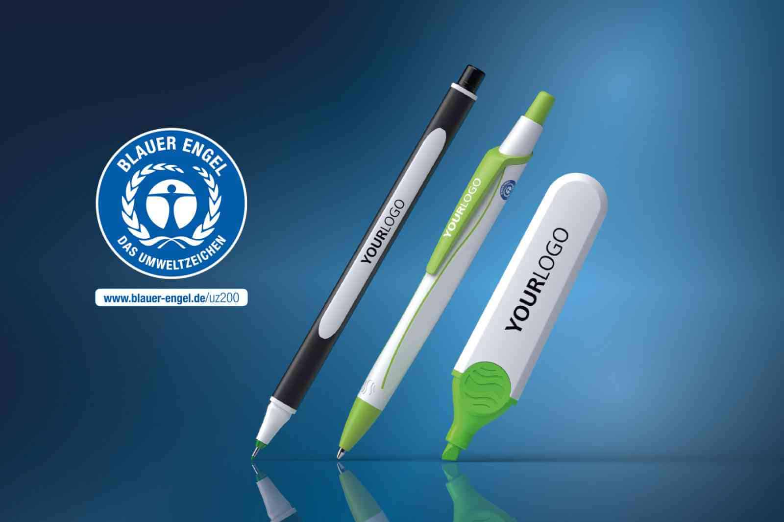 drei schneider produkte im promotion bereich mit blauer engel auszeichnung.2384