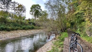 neckarweg mit neckarkanal
