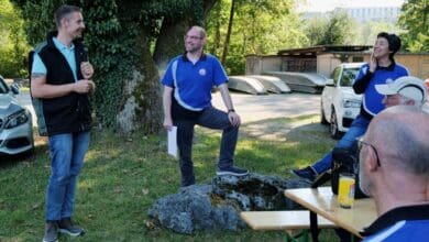 v.li. osm thomas bucher, marcel iten, brugger präsidentin yvonne zinniker