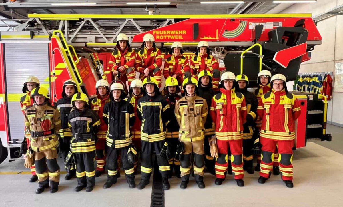 Der Feuerwehr-Nachwuchs konnte in Rottweil die Urkunden entgegennehmen. Foto: Benjamin Pfeiffer, Feuerwehr Rottweil