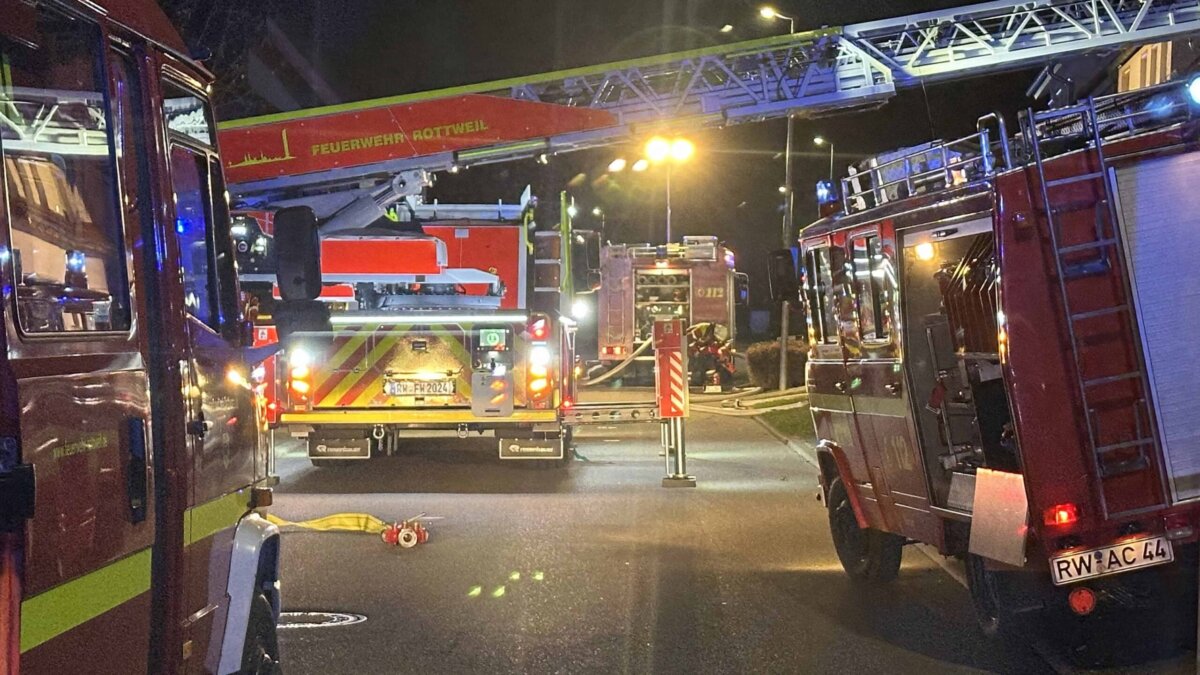 Feuerwehreinsatz in Rottweil-Göllsdorf. Foto: Peter Arnegger