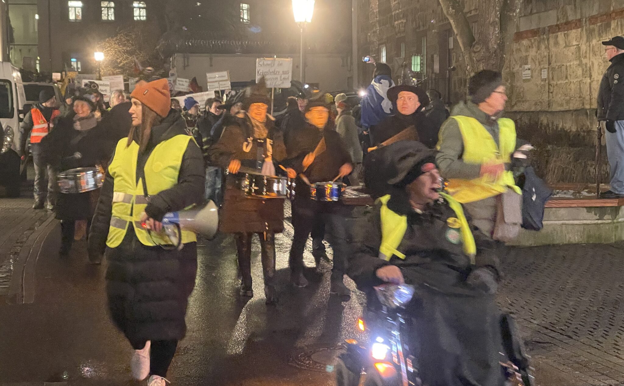 Protestmarsch ins Neckartal, zu Politikerin Strack-Zimmermann. Foto: gg