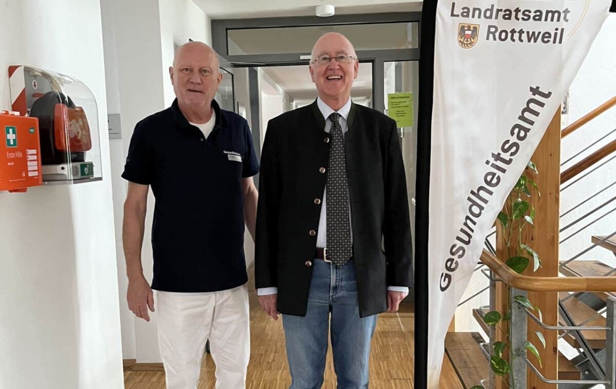 Dr. Adam mit Landrat Dr. Wolf-Rüdiger Michel.Foto: Landkreis Rottweil, Andi Schmider