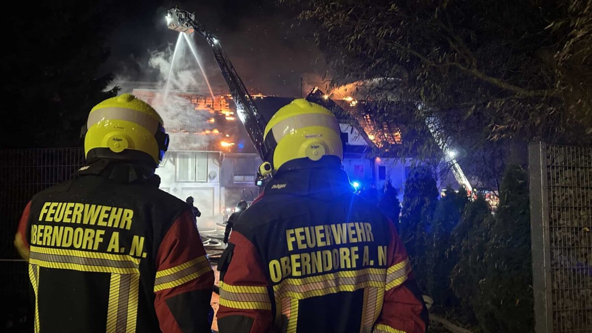 Brand in Oberndorf-Boll. Foto: Peter Arnegger