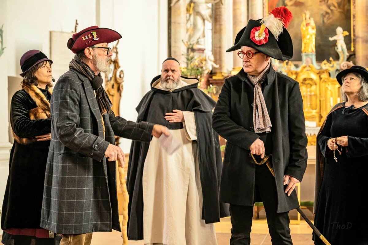 Proben für das Theaterstück zu Ehren der Rottweiler Madonna von der Augenwende - alle 600 Karten sind ausverkauft. Foto: Thomas Decker