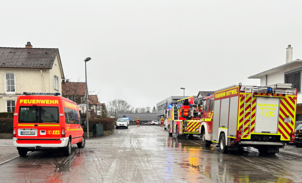 Einsatz der Feuerwehr Rottweil. Foto: Blaulichtreport Rottweil, Christian Klemm