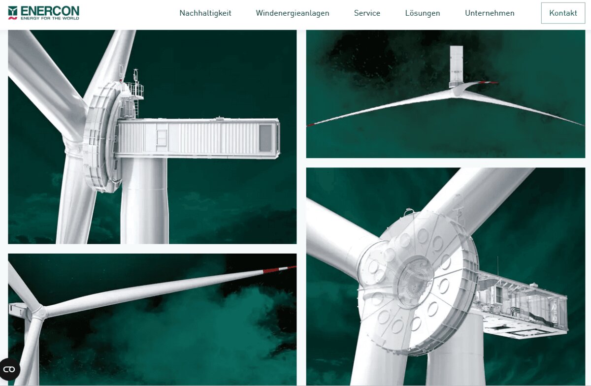 So sieht die nun geplante Windkraftanlage von Enercon aus. Statt 199 Meter Nabenhöhe hat die nun geplante Anlage 175 Meter Nabenhöhe Fotos von der Homepage des Unternehmens