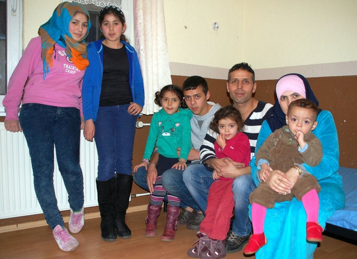 Geflüchtete Familie aus Syrien in einer Unterkunft. Archiv-Foto: leg