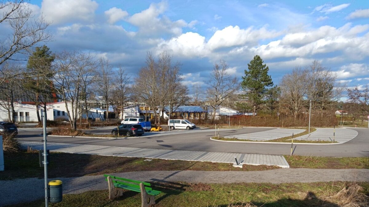 Der neue und der alte Wittumparkplatz im Januar. Foto: him