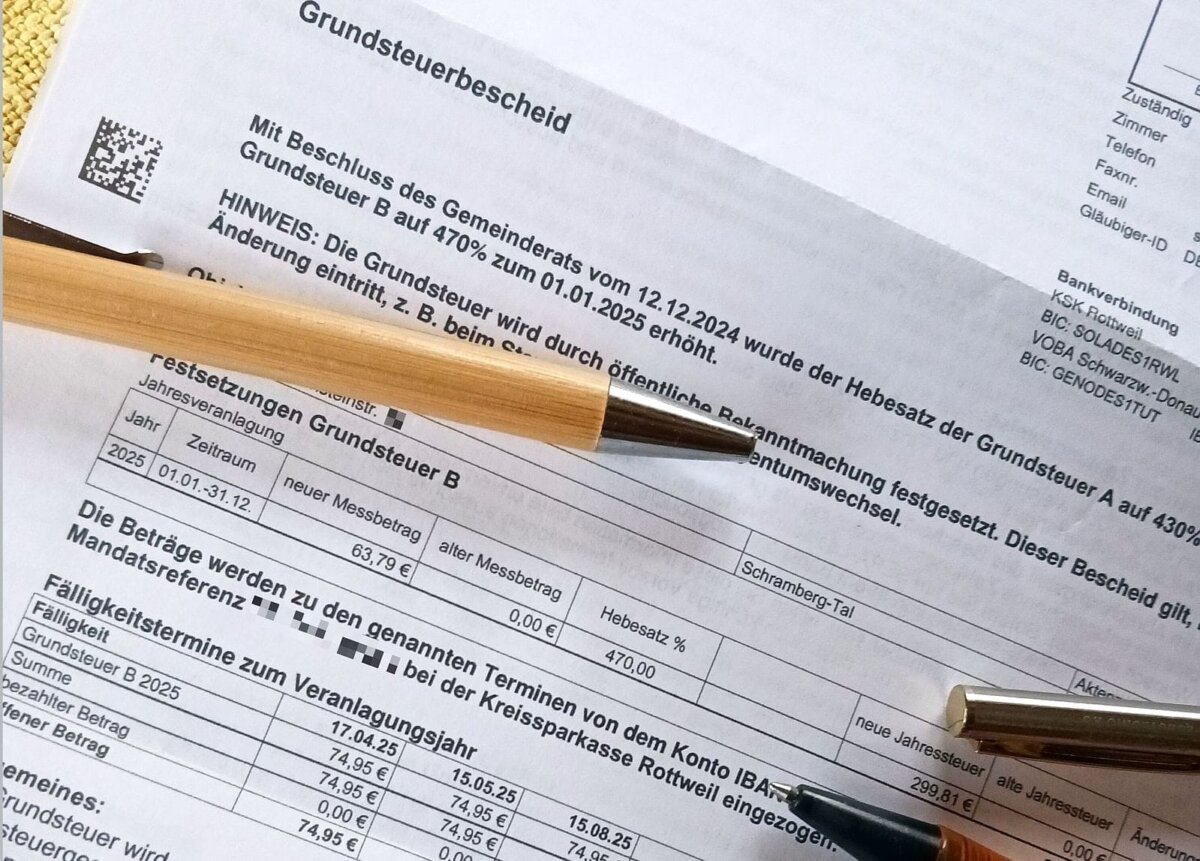 Die Grundsteuerbescheide sind an dei Grundbesitzer in Schramberg verschickt worden. Foto: him