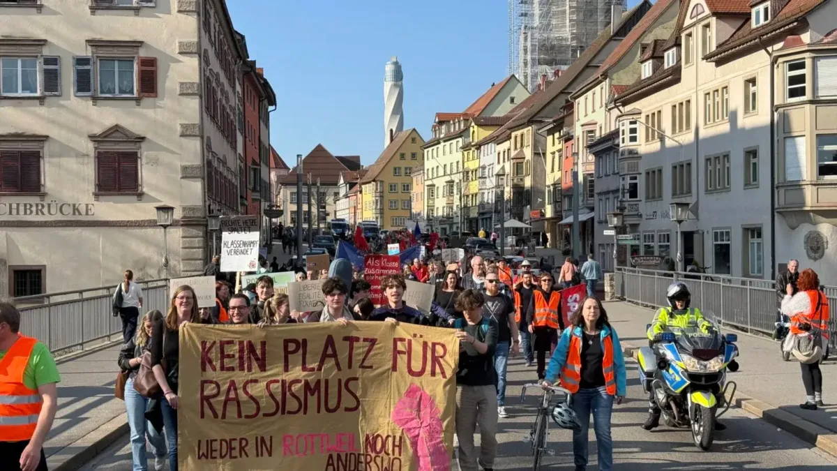 Demo in Rottweil organisiert von "Rottweil bleibt bunt". Archivfoto: gg