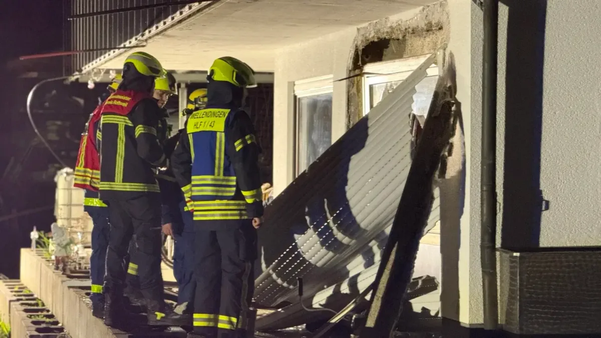 Der Ort der Explosion in Wellendingen. Foto: Peter Arnegger