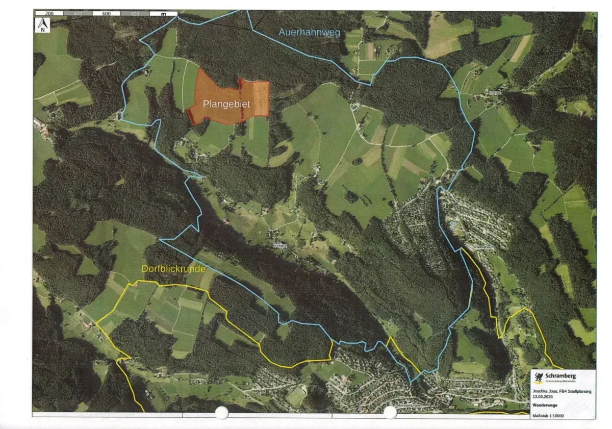 Oberhalb von Tennenbronn möchte ein Investor eine große Freiflächen-PV-Anlage errichten. Plan: Stadt Schramberg