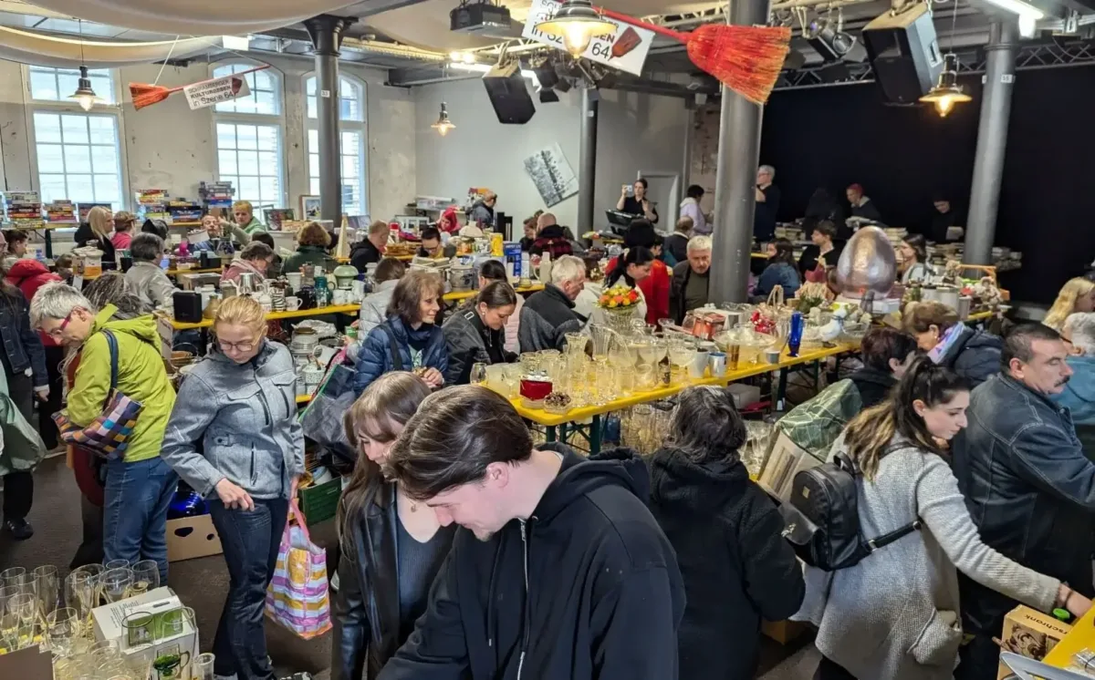 Reges Treiben herrscht am vergangenen Samstag beim Warentauschtag in der Szene 64.. Foto: Riesterer