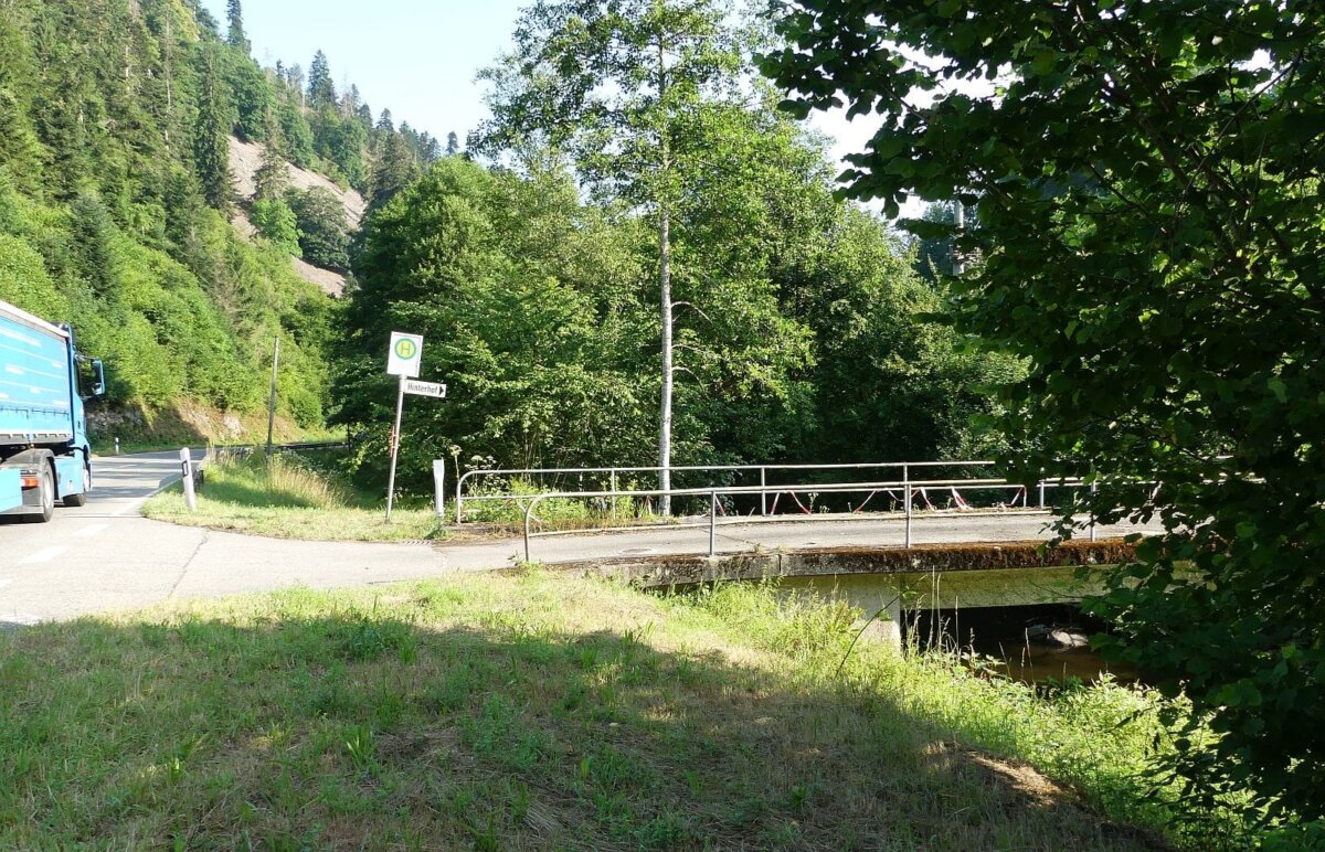 Die Brücke, die von der B 462 zum Hinterhof führt, muss erneuert werden. Foto: him