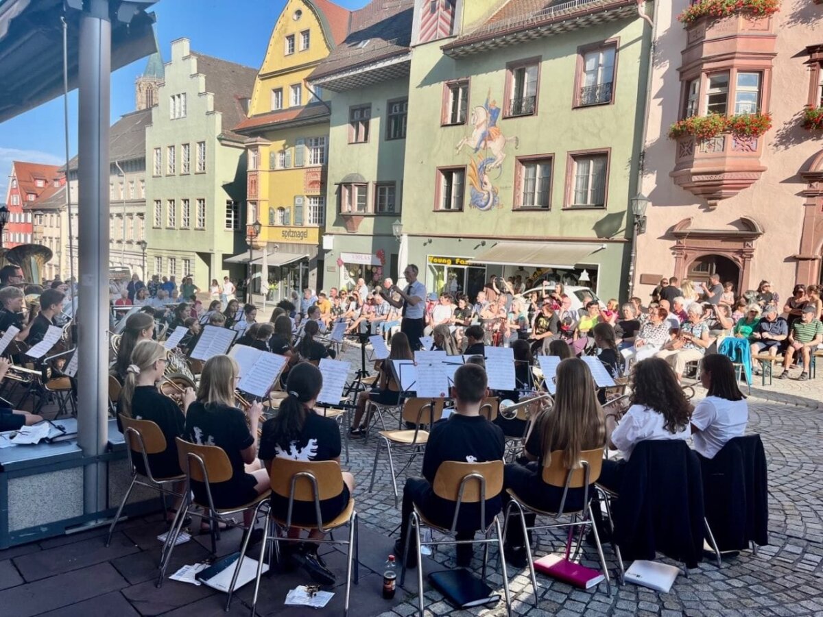 Die Jugendkapelle Rottweil bei ihrem Auftritt. Foto: Probst