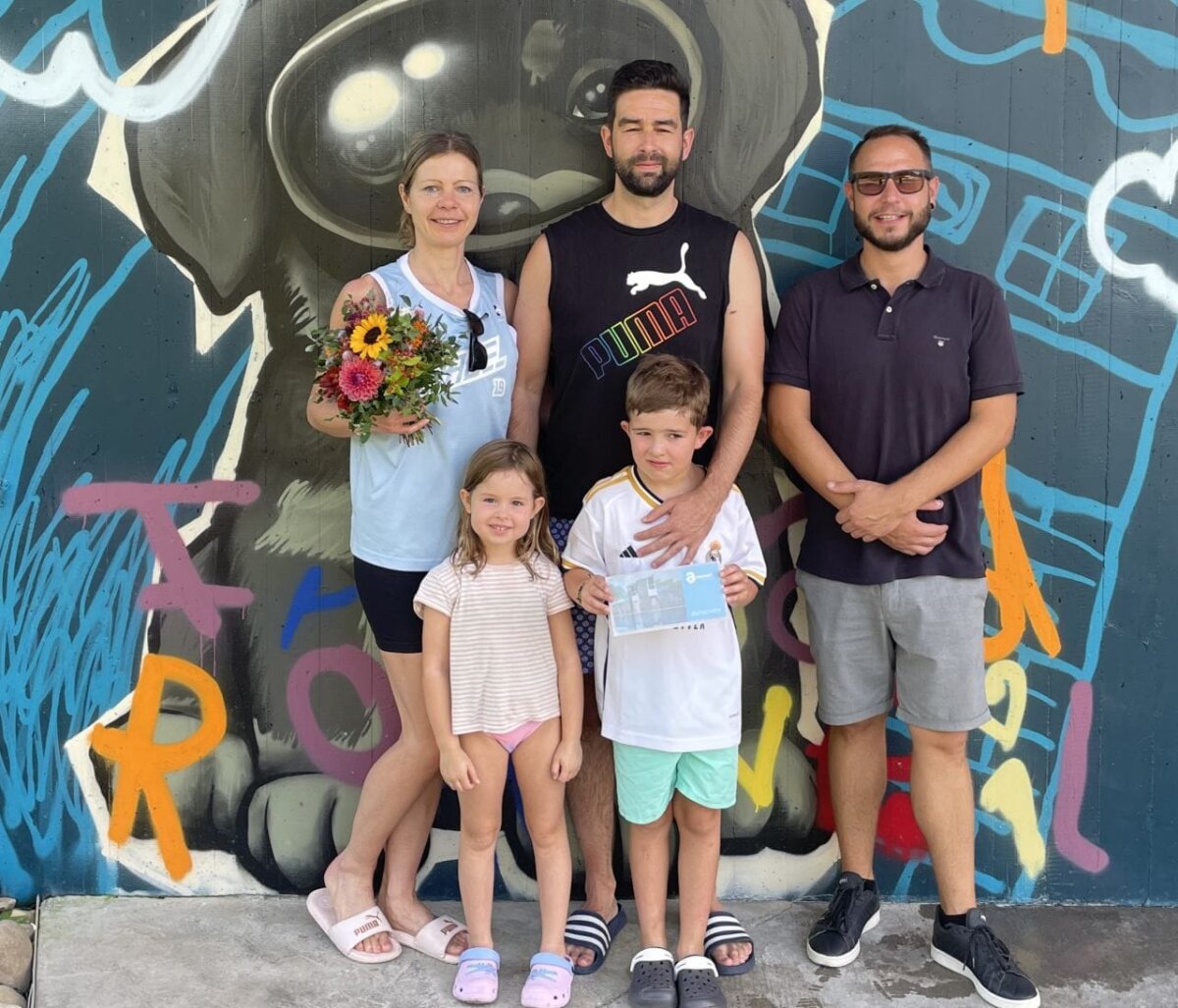 Familie peiker mit Bäderleiter  Steven Ulrich. Foto. pm