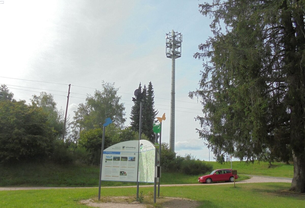 Ähnlich wie dieser Funkmast auf der Remsbachhöhe in Tennenbronn werden die neuen Masten entlang der B 462 aussehen. Foto: him