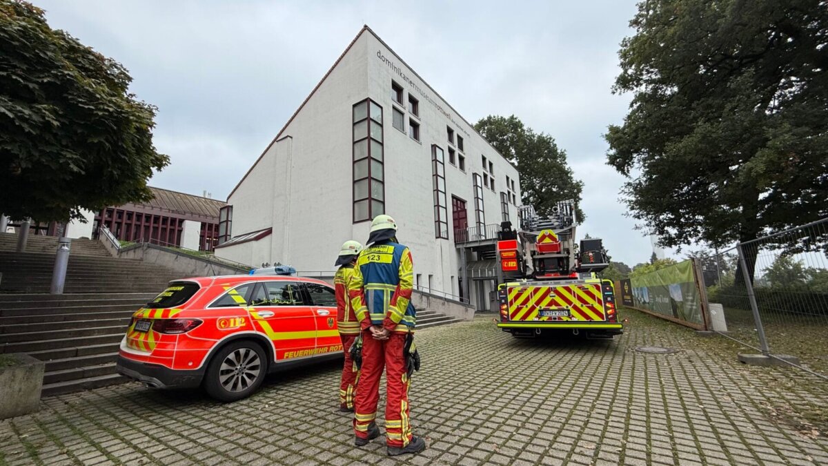 Einsatz am Dominikanermuseum in Rottweil. Foto: Peter Arnegger