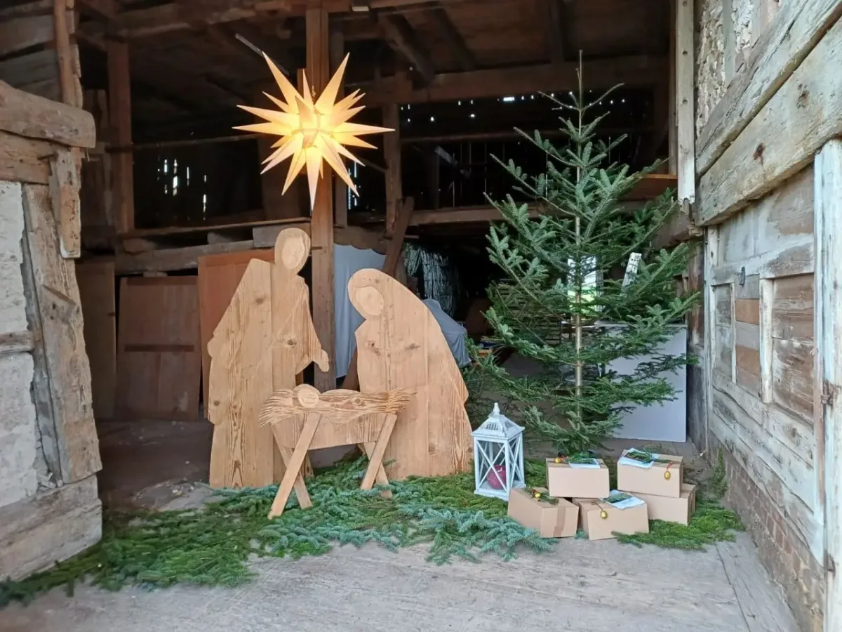 Krippe im Stall von Maria Hochheim. Foto: pm