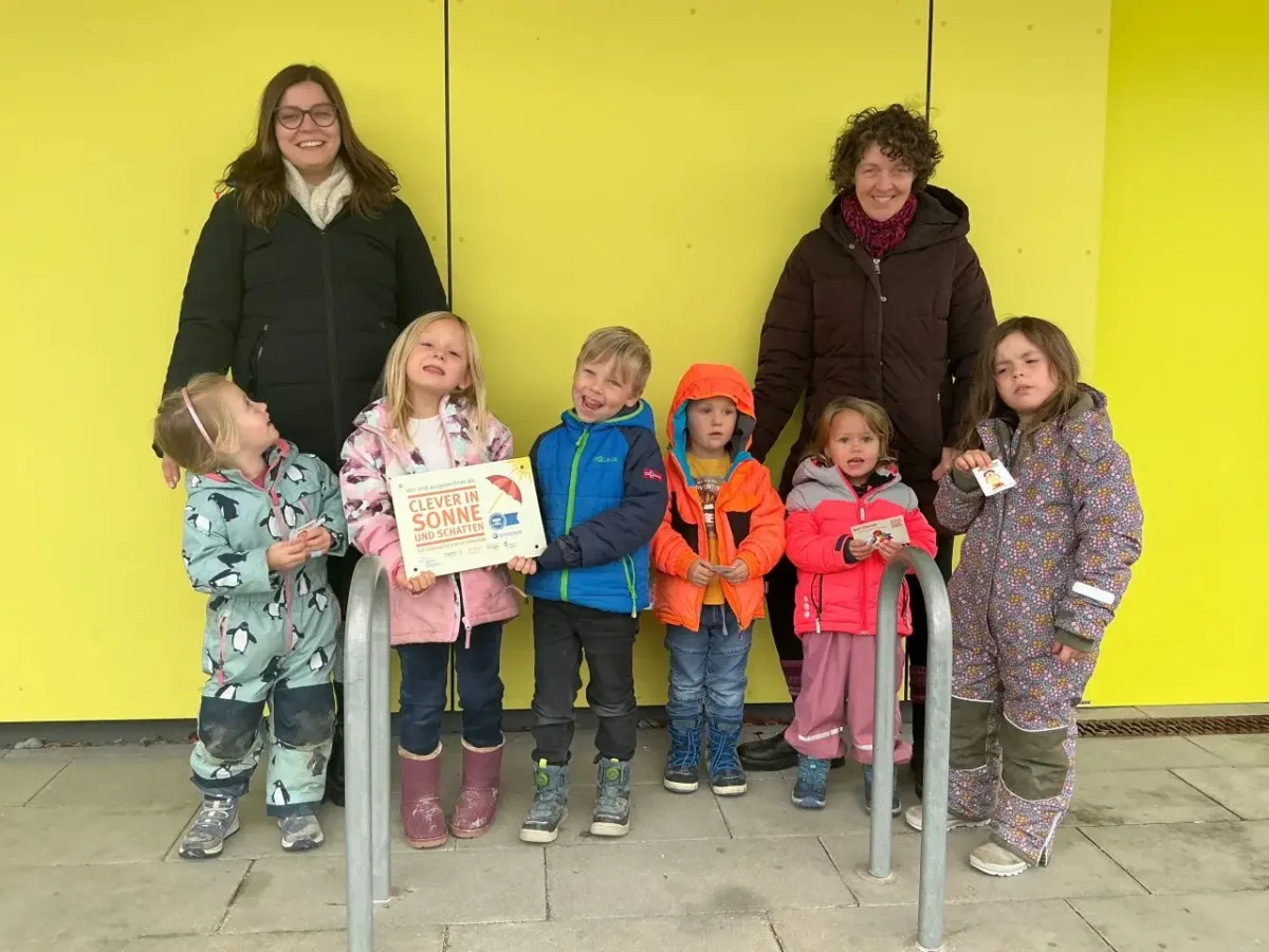 Im Kindergarten St. Maria Magdalena freut man sich über die Auszeichnung
„Clever in Sonne und Schatten Kita 2025“. Foto: KIndergarten