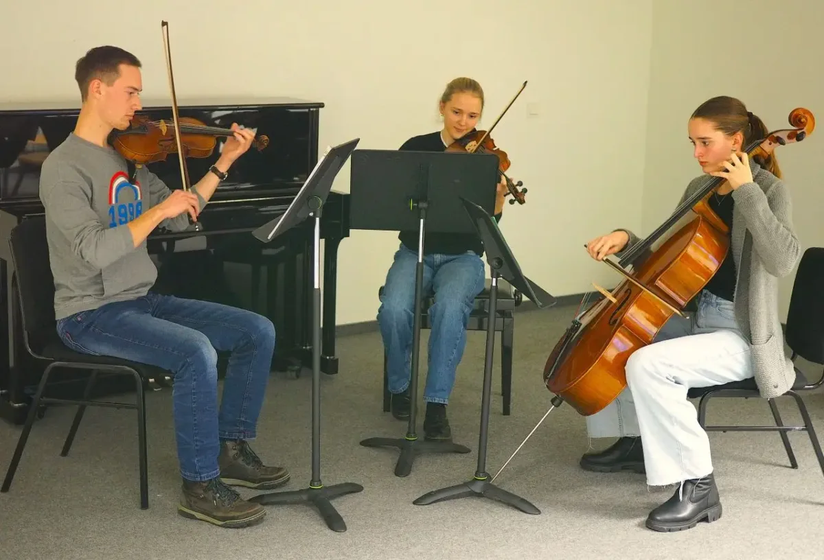 Das Streichtrio Michael Hirt, Karla Stephan und Alina Trick. Foto: Musikschule