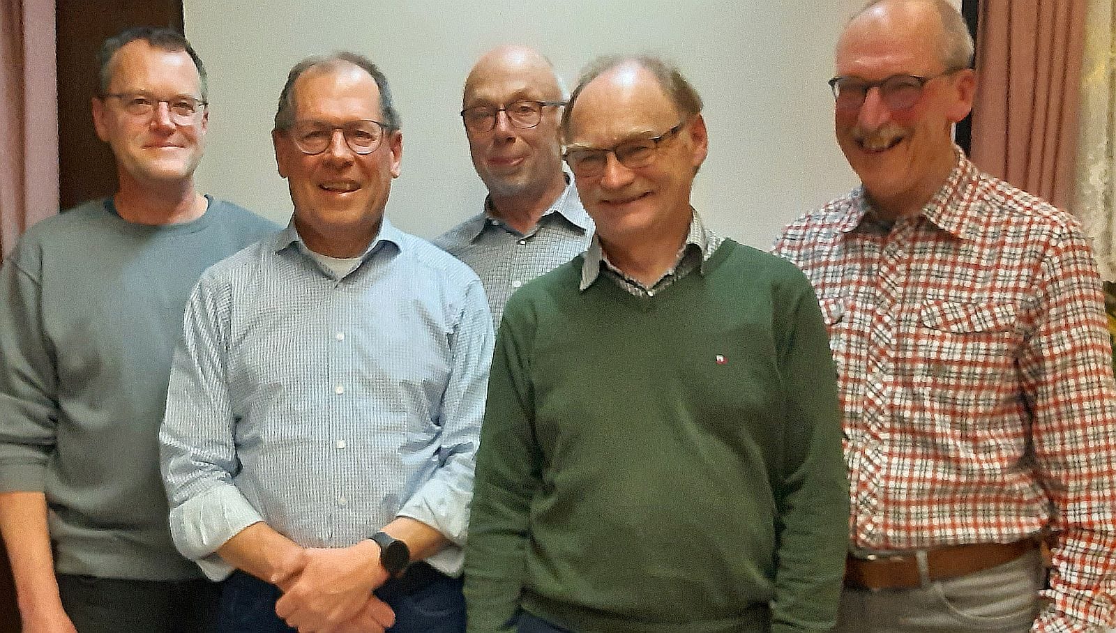 Das Leitungsteam des Heimathauses. Von links Dirk Bader für das Museum, Peter Weisser für Finanzen, Alfred Moosmann für Öffentlichkeitsarbeit, Martin Grießhaber für IT und Archivierung und das ausgeschiedene Mitglied Dieter Moosmann. Foto: pm