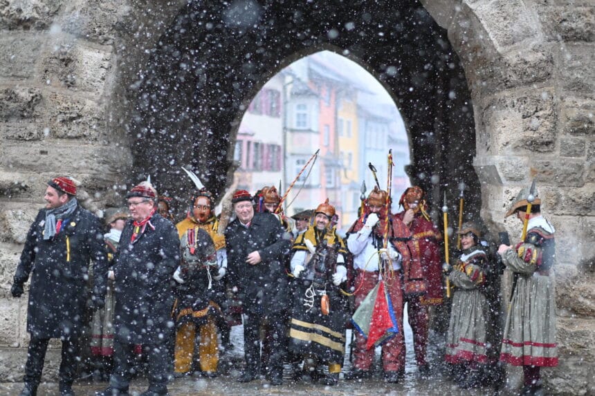 Flucht ins Schwarze Tor, wenige Minuten vor dem Dienstagnachmittagssprung. Foto: al