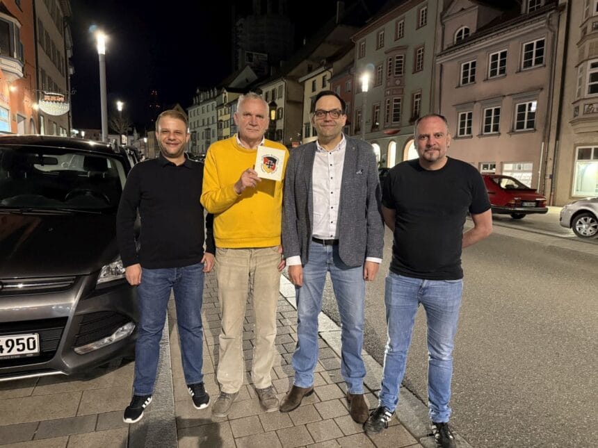 Neu formiert: Die Reservistenkameradschaft Rottweil-Oberndorf. Jörg Willburger, Dr. Gerhard Aden, Dennis Mauch, Manuel Häring (von links nach rechts). Foto. pm